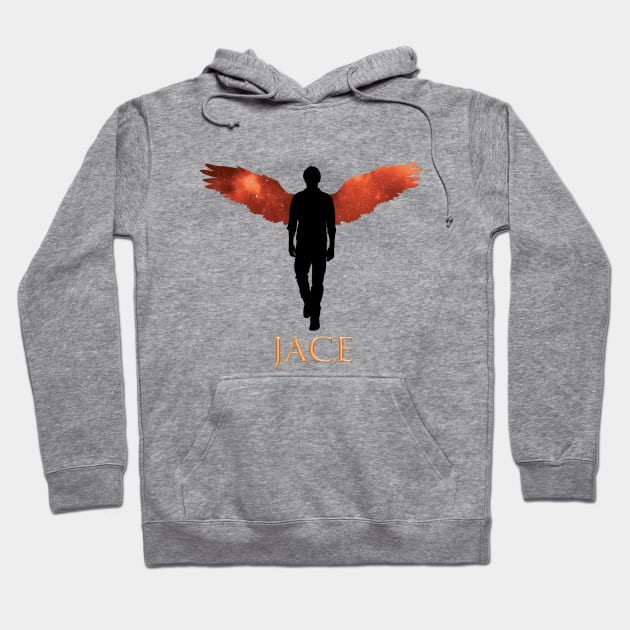 Shadowhunters / The Mortal Instruments - Jace Herondale / Jace Wayland / Dominic Sherwood angel (orange galaxy wings) - Parabatai gift - Clary, Alec, Izzy, Magnus Hoodie by Vane22april